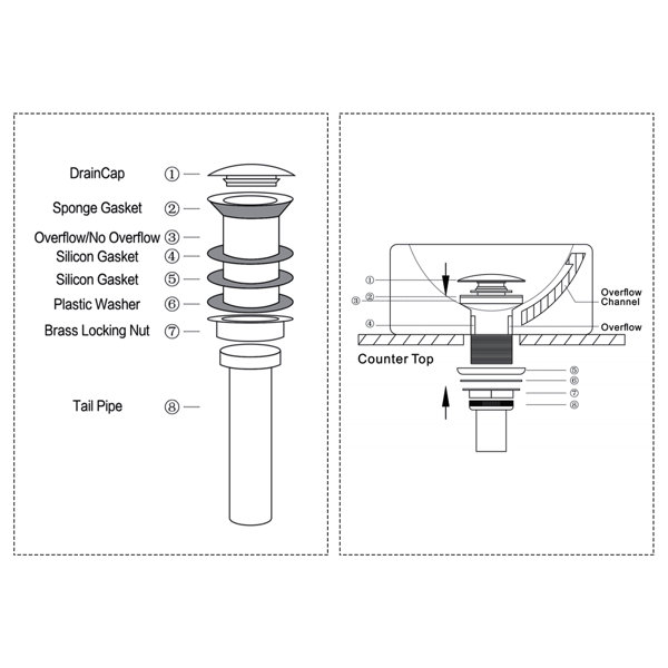 UFINE 7.87'' W PopUp Bathroom Sink Drain Yes & Reviews Wayfair
